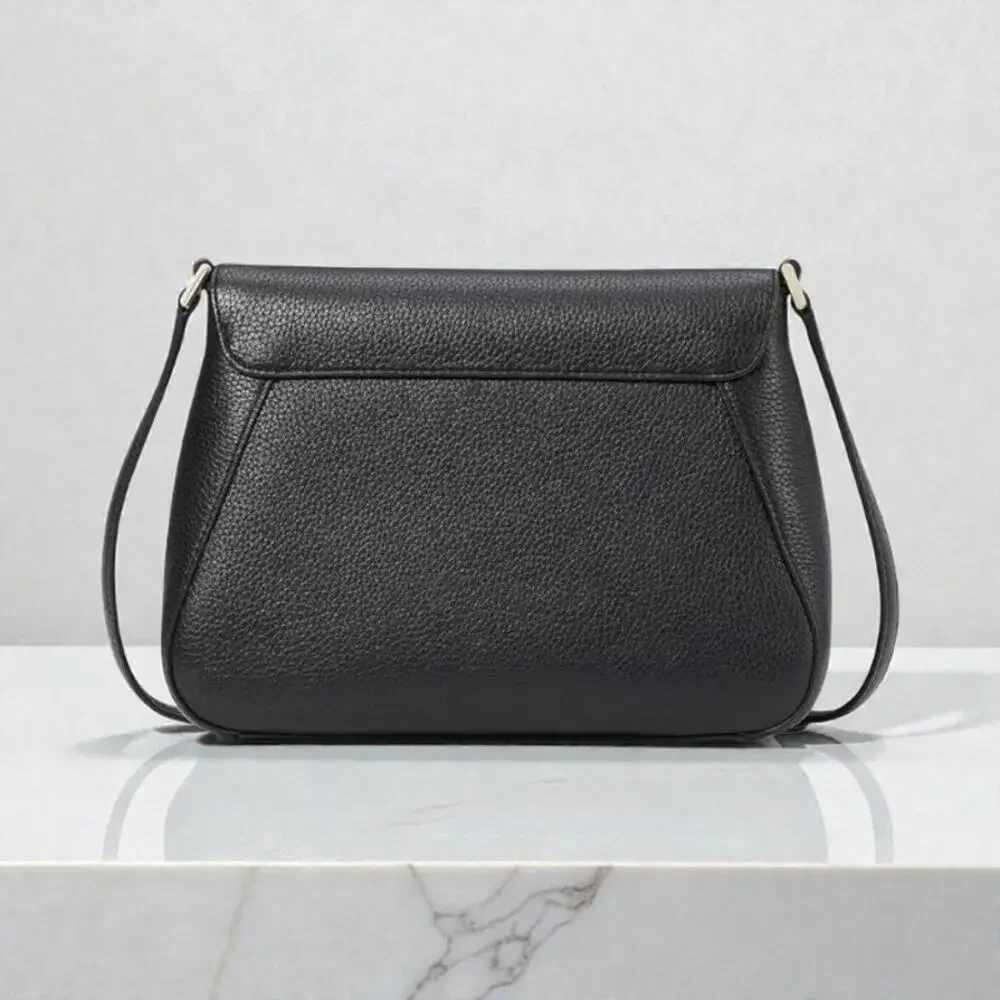 Kate Spade Monica Flap Leather Crossbody Purse in Black KC465